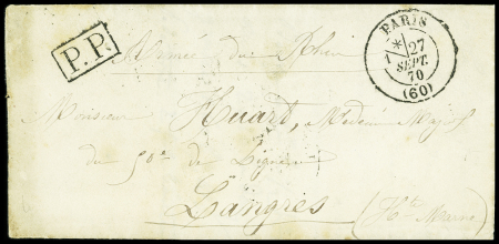 Lettre de militaire avec CAD "Paris (60)" (27 sept