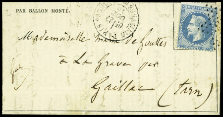 N°29 OBL étoile 35 + CAD "Paris ministère des finances" (22 oct 70) sur Gazette des Absents n°2 pour Gaillac du Tarn (2 nov 70) (Le Colonel Charras)