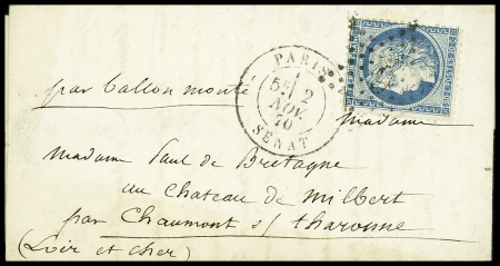 N°37 OBL étoile 6 + CAD "Paris Sénat" (2 nov 70) sur