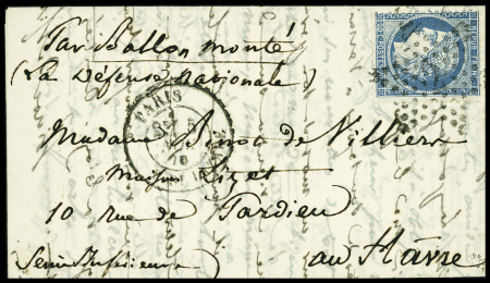 N°37 OBL étoile 2 + CAD "Paris R. St Lazare" (5 nov