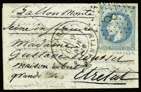 N°29 OBL étoile 8 + CAD "Paris R. d'Antin" (9 nov 70)
