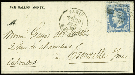 N°29 OBL étoile 2 + CAD "Paris R. St Lazare" (20 nov