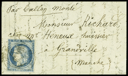 N°37 OBL Granville (10 dec 70 - frappe lourde) sur ballon monté pour Granville (La Ville d'Orléans non accidentée)