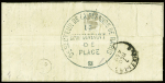 N°30 OBL GC 2170 + CAD "Paris La Maison Blanche) (29 nov 70) sur Gazette des Absents pour Bruxelles (arrivée 7 dec) avec au verso cachet bleu