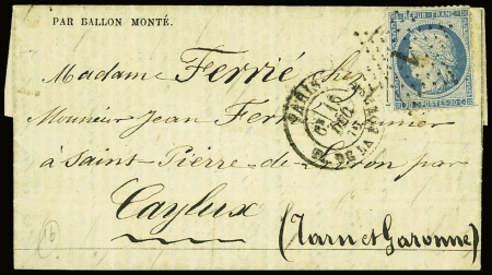 N°37 OBL étoile 1 + CAD "Paris Pl. de la Bourse" (16