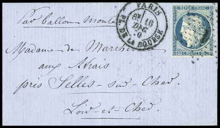 N°37 OBL étoile 1 + CAD "Paris Pl. de la Bourse" (16