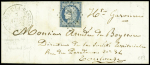 N°4 OBL PC 2973 + T14 "St Amand la bastide (77)" (1852) sur lettre, ind 19