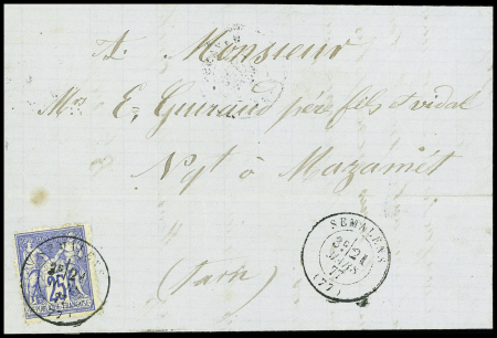 3 lettres avec GC 6114 + T17 (2) et T24 de Semalens, ind 15 chaque. TB