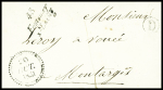 Cursive "43 Fontenay-s-Loing" + dateur B (1851) + boite rurale "D", ind 18. TB