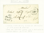 4 lettres, double cursive "43 Sully Gien" (1829 - ind 18) et 3 cursives "43 Sully" (noir 1832 et 1836 et bleu 1834). Bel ensemble
