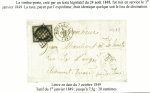 2 lettres : N°3 et n°4 OBL grille + T15 Montargis (1849 et 1852), ind 13 et ind 11. TB