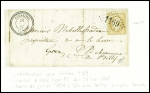2 lettres : n°13 OBL PC 4337 + T22 Coullons (1861)et n°21 OBL GC 1169 + T24 Coullons (1867), ind 18 et ind 11. TB