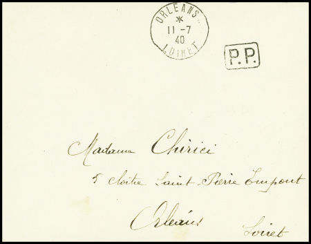7 plis dont 6 avec OBL de fortune de l'été 1940 d'Orléans, Amilly et St Maurice-s-Aveyron. TB