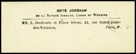 N°108, entier postal bande TSC cote Jordaan (BLA C 13) OBL. TB