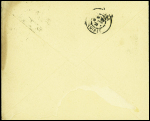 2 lettres : n°111 perforé "DB" (Debayser frères Paris) et n°111 + 103 perforés "OD" (Origet et Destreicher Paris)