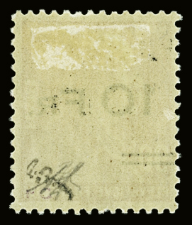 N°3 Berthelot 10F sur 90c rouge, neuf avec trace de