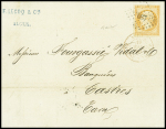 4 lettres d'Alger avec PC 687 de Cette (2) et GC 822 de Cette (2) + CAD "Alger bateau à vapeur" (3 en noir et 1 en rouge). Bel ensemble
