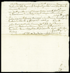 lettre de SAINT-CHRISTOPHE (Touraine 36) en mention manuscrite, service postal secondaire, expédiée le 4 Janvier 1761 en port dû à Port Royal à PARIS