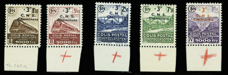 N°194/198 Les 5 valeurs avec variété sans point après