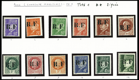 PONS N°1/12 Série complète de 12 valeurs, +Bordeaux