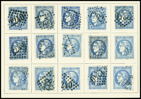 N°46B 20c bleu, Type III Report 2, Reconstitution du