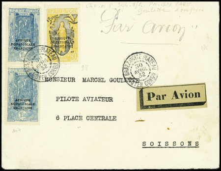 30/4 - 8/5 - 1932 Pointe Noire - Brazzaville - Paris par Goulette (Muller Congo n°8)