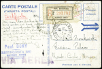 1/14.3.1928 Buenos Aires Toulouse, carte postale spéciale (facteur ailé) recommandée pour Monte Carlo, AFF Argentine n°284 + PA4 + PA13