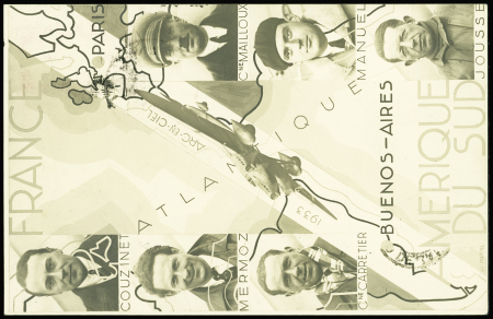 12/22.1.1933 Istres - Rio de Janeiro - Buenos Aires par Mermoz, carte postale spéciale (Muller n°307). TB