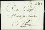 Lettre de Bastia pour Paris avec MP "19 Bastia" (25x9mm - an 5), ind 14. TB