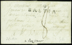 4MP : 19 Bastia (an 6) - "P 19 P Bastia" (1828) - 19 Bastia (1810) - 19 Bastia + franchise au tampon "Prefet dept du Golo" - (1806). TB