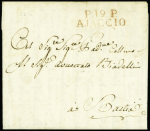 2 lettres : "P 19 P Ajaccio" (1818 - rouge - 1828 - noir), ind 13 et ind 14. TB