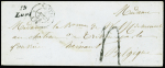 2 lettres avec cursive "19 Luri" dont l'une adressée en Belgique (1854) ind 9 chaque. TB