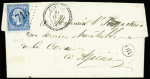 N°22 OBL GC 715 + CAD T22 "Campile (19)" (1864) sur lettre, ind 15, TB