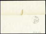 2 lettres AFF respectivement n°29 et n°46 OBL GC 2240 + CAD "Ajaccio BAT a VAP" (1869 et 1871) (Salles n°434 - ind 14)