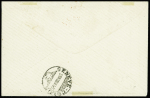 3 lettres : n°22 OBL GC 2240 + T15 "Bastia BAT a VAP" (1868), n°14 OBL PC 1896 + T15 "Bastia BAT a VAP " (1856) et n°29 en paire OBL GC 2240 + T15