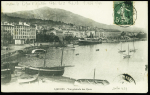 4 plis divers de Corse dont n°138 OBL CAD octogonal "Bastia ligne de Marseille" (1919) et lettre en franchise d'Ajaccio (1916) avec cachet violet ovale