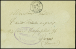 4 plis divers de Corse dont n°138 OBL CAD octogonal "Bastia ligne de Marseille" (1919) et lettre en franchise d'Ajaccio (1916) avec cachet violet ovale