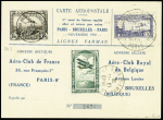 PA n°6c 1F50 EIPA + Belgique PA n°2 et vignette verte sur carte aéropostale "Paris - Bruxelles - Paris novembre 1930 - Lignes Farman". TB