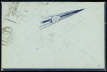2 env. Air Bleu : n°191 + 285 + 243, 2 pièces OBL CAD "Angoulême gare avion" (14.1.36) sur lettre avec griffe "avion non parti" et mention dactyl rouge