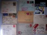 Collection de 77 plis du 2ème Air Bleu + divers dont plusieurs signatures de pîlotes dont Libert, Dhé, Vanier, Darque. Est jointe la brochure de G.Pierre et Marcel Mayer
