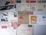 Collection de 77 plis du 2ème Air Bleu + divers dont plusieurs signatures de pîlotes dont Libert, Dhé, Vanier, Darque. Est jointe la brochure de G.Pierre et Marcel Mayer