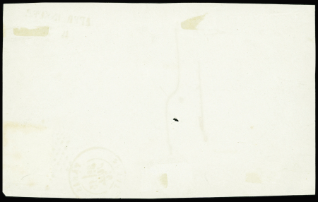 2 lettres : n°20 OBL étoile 6 + CAD "Paris Sénat" (1870) sur devant de lettre avec taxe 15 manuscrite + griffe noire "AFFR. INSUFF. R7" sur devant de lettre