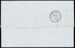 2 lettres : n°20 OBL étoile 6 + CAD "Paris Sénat" (1870) sur devant de lettre avec taxe 15 manuscrite + griffe noire "AFFR. INSUFF. R7" sur devant de lettre