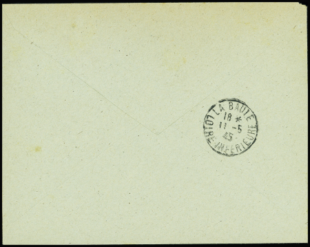 N°524 + guerre n°9, surchargés "Libération" OBL La Baule (11.5.45) sur lettre recommandée locale avec arrivée au verso. TB