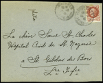 3 lettres de la poche de Saint Nazaire dont 2 à en-tête "Croix Rouge française comité de la presqu'île guérandaise". TB
