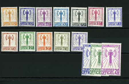 N°1 à 15, série Francisque, neuve **, TB