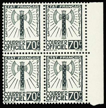 N°1 à 15, série Francisque en blocs de 4, neuve **, TB