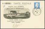 N°177 OBL CAD "Bourget aviation Seine" (30.6.25) sur carte postale spéciale Paris-Londres par hydravion avec signature de Robert Bajac (Muller n°133)
