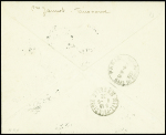Madagascar n°184 + 187 + 192 OBL Tananarive (7.4.32) sur lettre recommandée du raid Madagascar - France par Maryse - Hilsz, avec signature de Maryse Hilsz
