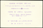 Carte spéciale "16 Août 1938. Visite du Général Vuillemin à l'aviation allemande. Vol Villacoublay Berlin cachets même jour départ et arrivée. Muller